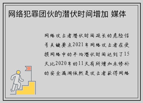 网络犯罪团伙的潜伏时间增加 媒体